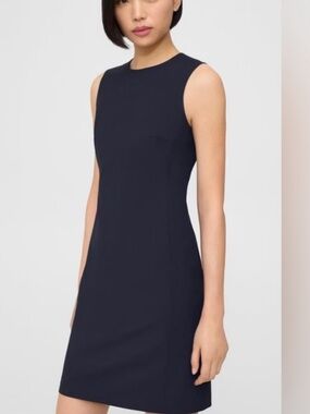 Theory Sleeveless Navy Shift Dress